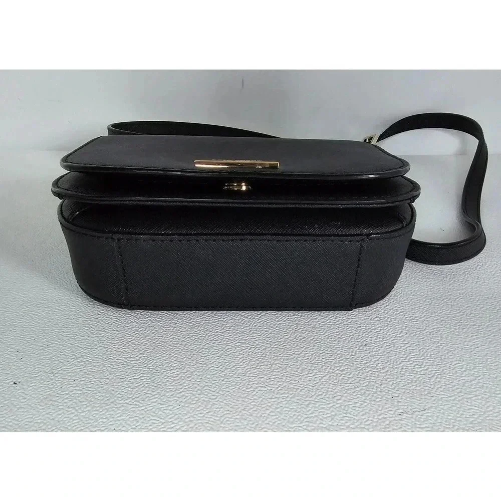 KATE SPADE NEW YORK CROSSBODY PURSE BLACK SAFFIANO LEATHER SMALL